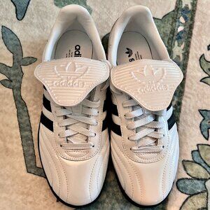 Women’s Adidas Samba White with Black Patent Leather